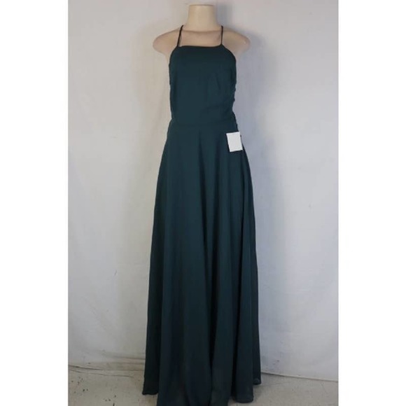Sold👗LULUS Mythical Kind of Love Dark Green Maxi - Picture 7 of 10